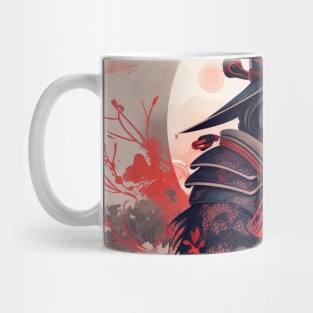 samurai in ancient japanese armor Mug